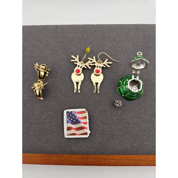 Holiday Jewelry Set 3 Pc Bundle Earrings Pendant Whimsical Christmas Festive - Picture 2 of 6